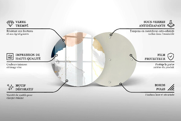 Deska kuchenna szklana Abstrakcyjne plamy