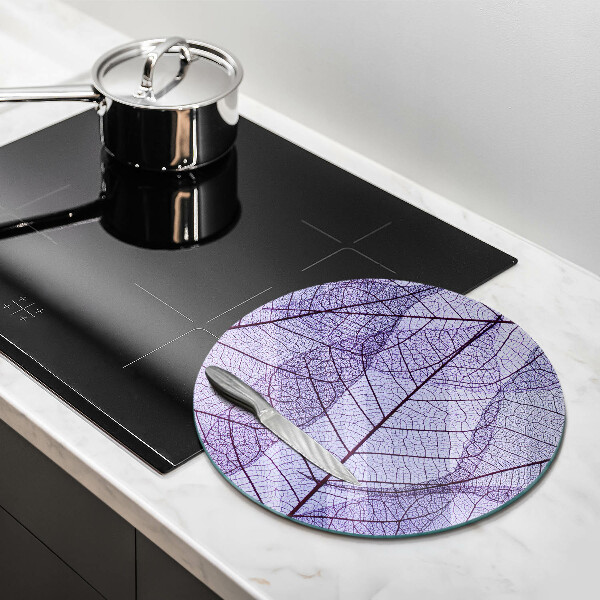 Deska kuchenna szklana Liście z żyłkami