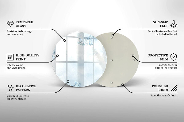 Deska kuchenna szklana Delikatne tło