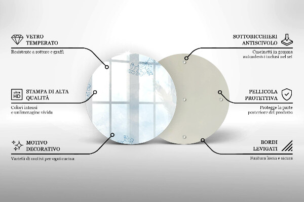 Deska kuchenna szklana Delikatne tło