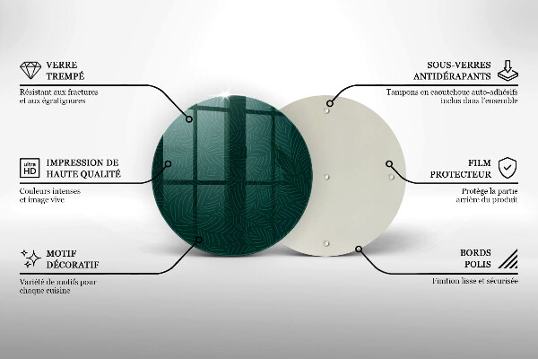 Deska kuchenna szklana Minimalistyczne liście