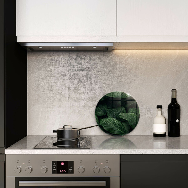 Deska kuchenna szklana Ciemne liście