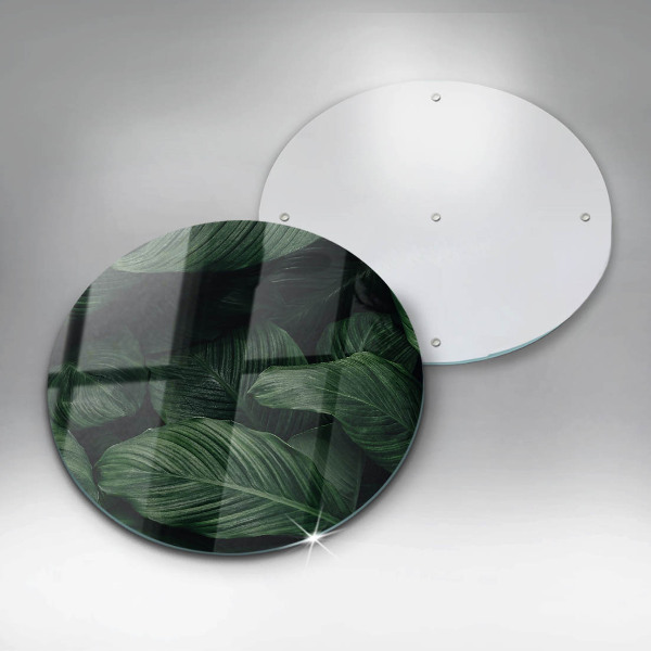 Deska kuchenna szklana Ciemne liście