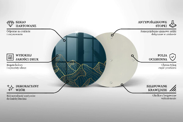 Deska kuchenna szklana Abstrakcyjne góry