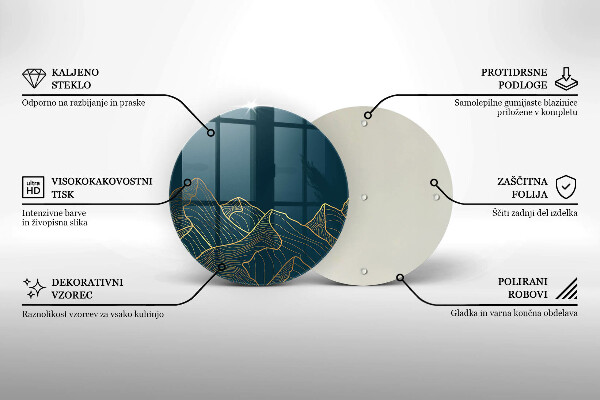 Deska kuchenna szklana Abstrakcyjne góry