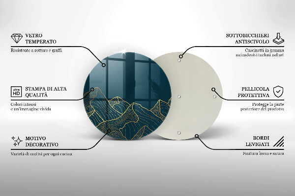 Deska kuchenna szklana Abstrakcyjne góry