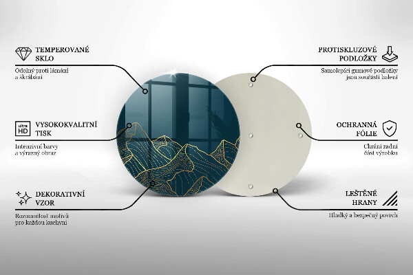 Deska kuchenna szklana Abstrakcyjne góry