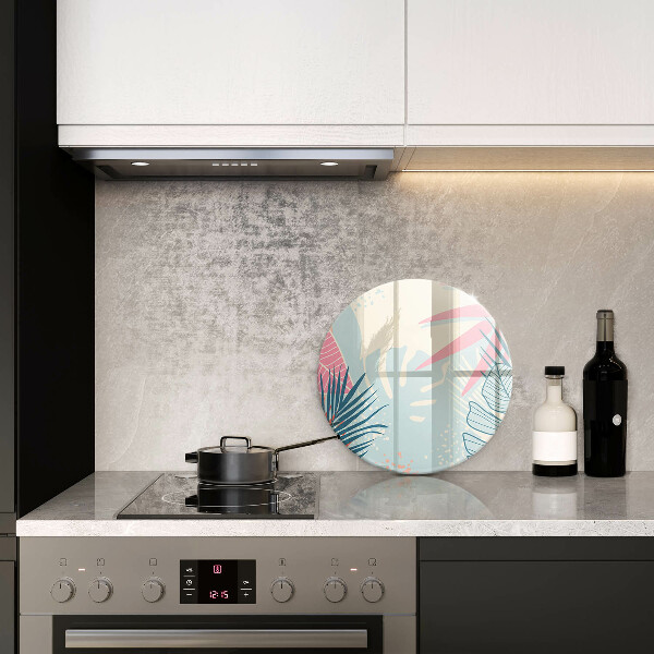 Deska kuchenna szklana Pastelowe liście