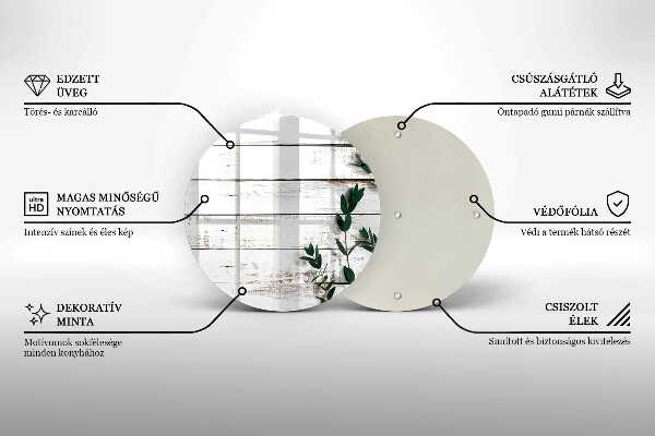 Deska kuchenna szklana Stare deski i liście
