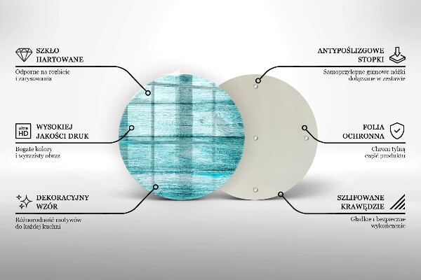 Deska kuchenna szklana Vintage drewniane deski