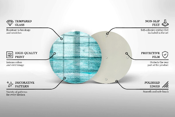 Deska kuchenna szklana Vintage drewniane deski