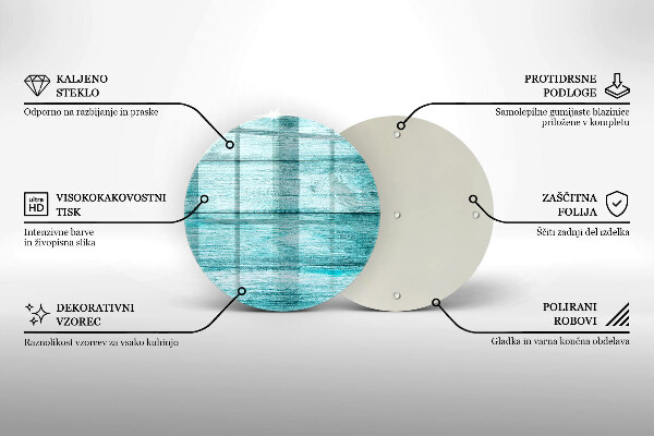 Deska kuchenna szklana Vintage drewniane deski