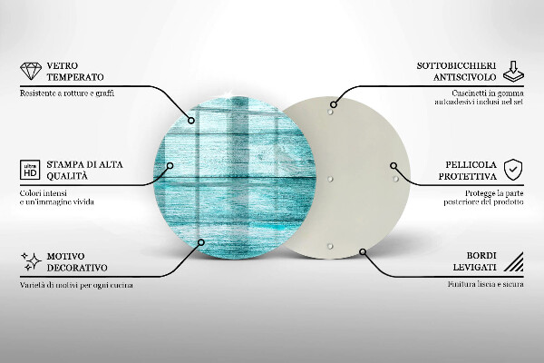 Deska kuchenna szklana Vintage drewniane deski