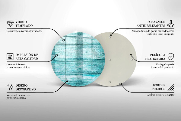 Deska kuchenna szklana Vintage drewniane deski