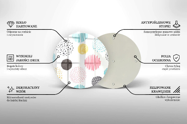 Deska kuchenna szklana Malowane kształty