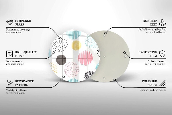 Deska kuchenna szklana Malowane kształty