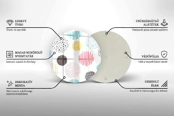 Deska kuchenna szklana Malowane kształty