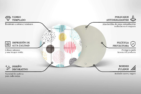 Deska kuchenna szklana Malowane kształty
