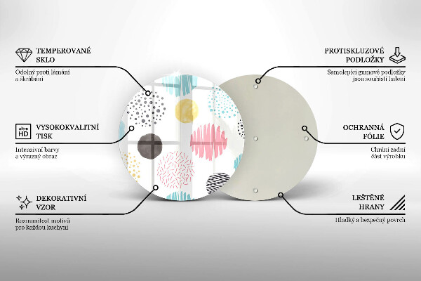 Deska kuchenna szklana Malowane kształty