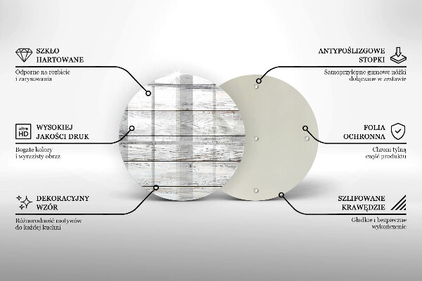 Deska kuchenna szklana Jasne drewniane deski