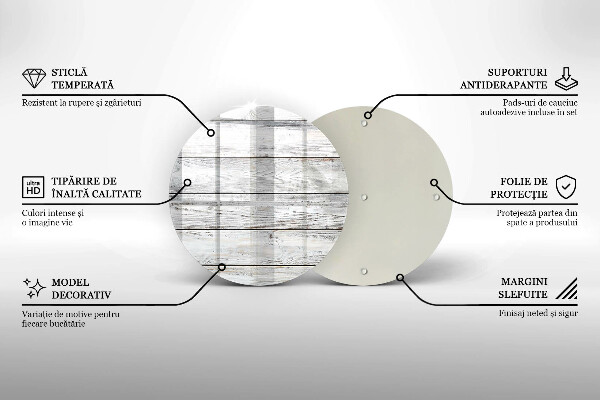 Deska kuchenna szklana Jasne drewniane deski