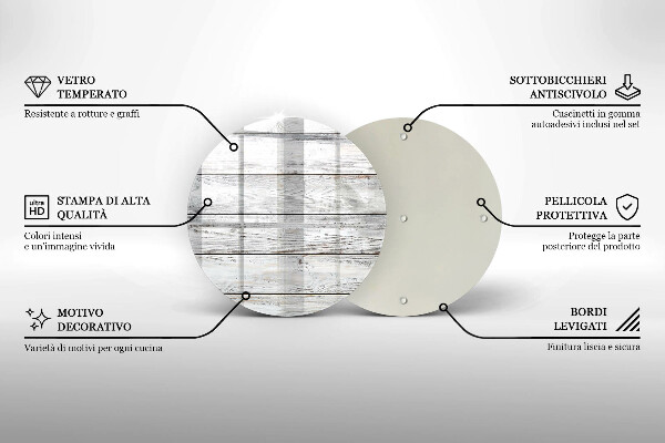 Deska kuchenna szklana Jasne drewniane deski