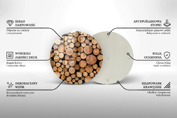 Deska kuchenna szklana Pnie drzew