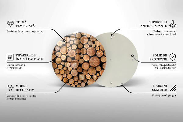 Deska kuchenna szklana Pnie drzew