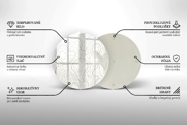Deska kuchenna szklana Line-art design