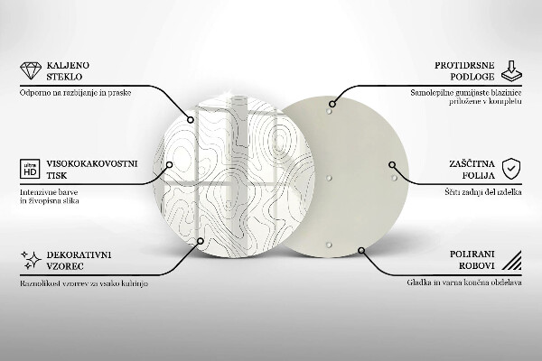 Deska kuchenna szklana Line-art design