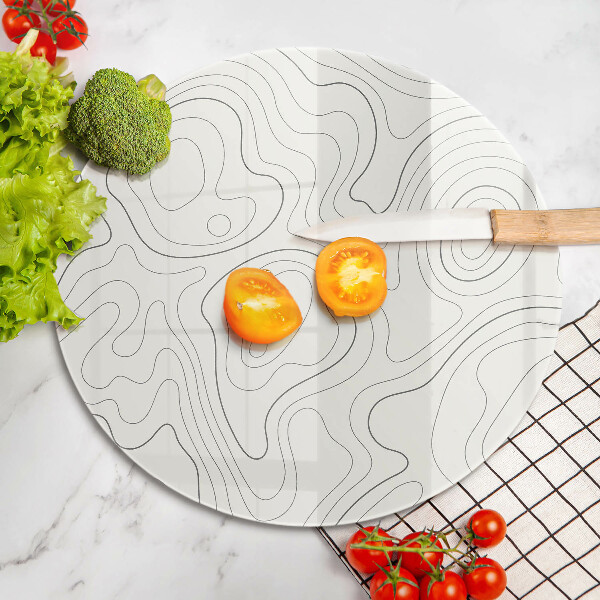 Deska kuchenna szklana Line-art design