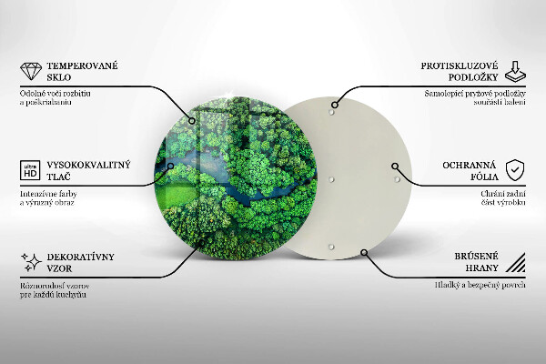 Deska kuchenna szklana Las i rzeka z lotu ptaka