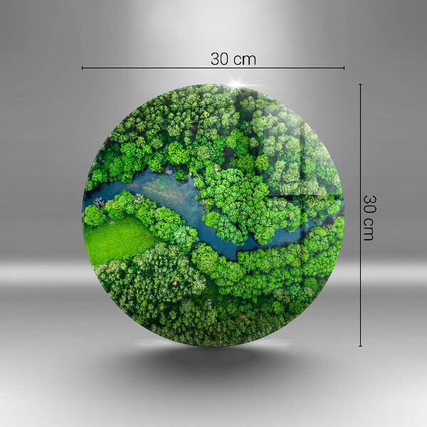 Deska kuchenna szklana Las i rzeka z lotu ptaka