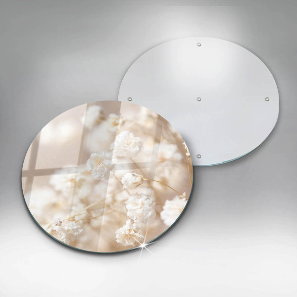 Deska kuchenna szklana Delikatne białe kwiaty