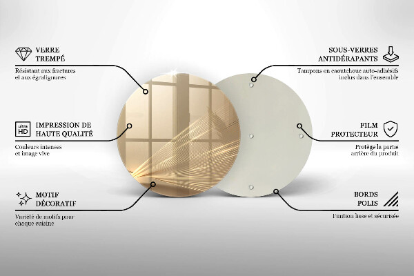 Deska kuchenna szklana Nowoczesna abstrakcja
