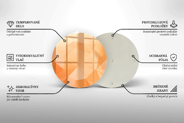 Deska kuchenna szklana Geometryczne tło