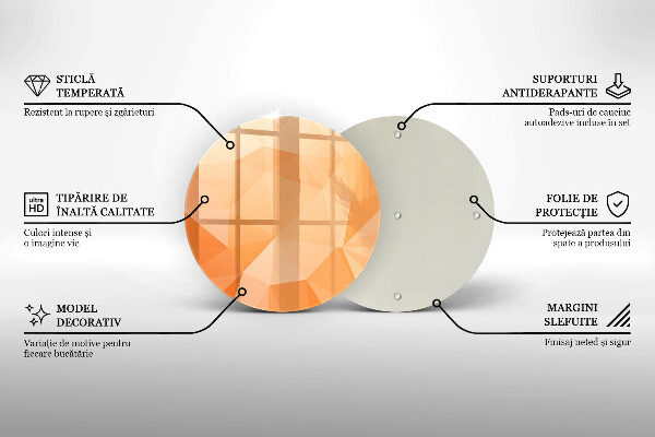 Deska kuchenna szklana Geometryczne tło