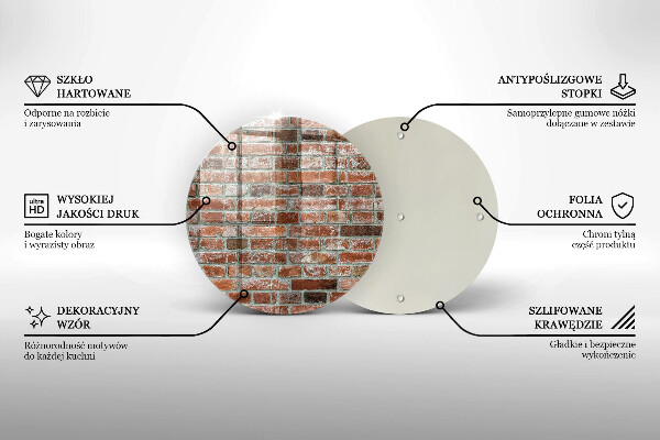 Deska kuchenna szklana Stare cegły mur