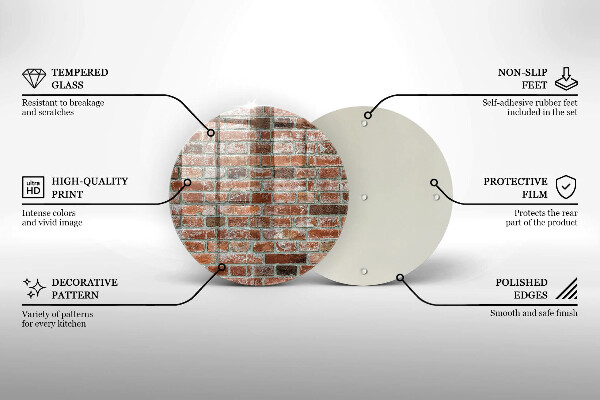 Deska kuchenna szklana Stare cegły mur