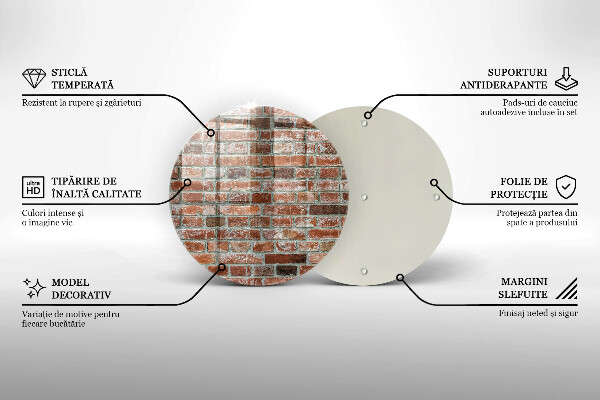 Deska kuchenna szklana Stare cegły mur