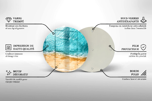 Deska kuchenna szklana Brzeg plaży i morze