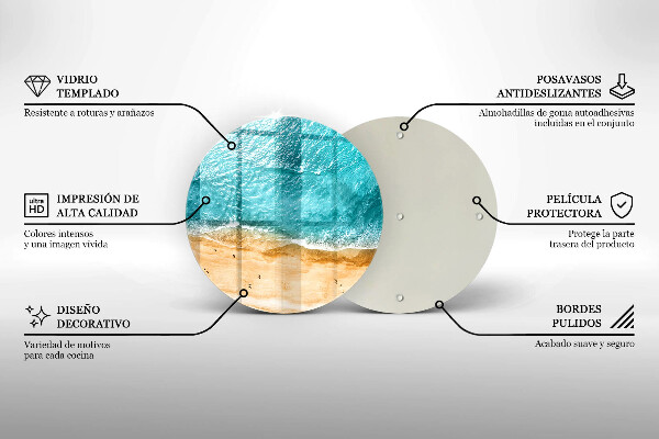 Deska kuchenna szklana Brzeg plaży i morze