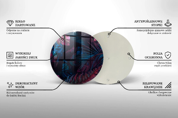 Deska kuchenna szklana Ciemna dżungla