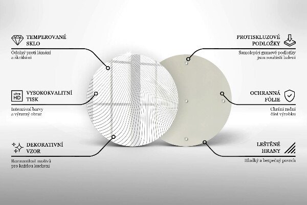 Deska kuchenna szklana Nowoczesny wzór linie