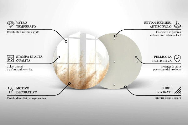 Deska kuchenna szklana Trawa pampasowa