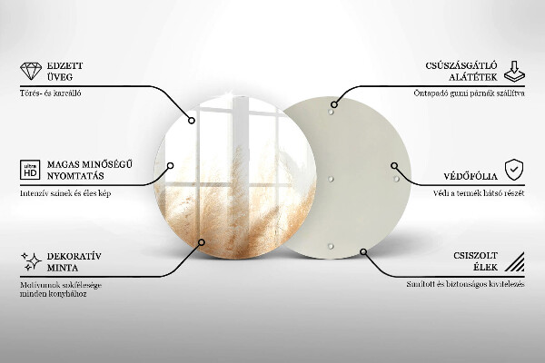 Deska kuchenna szklana Trawa pampasowa