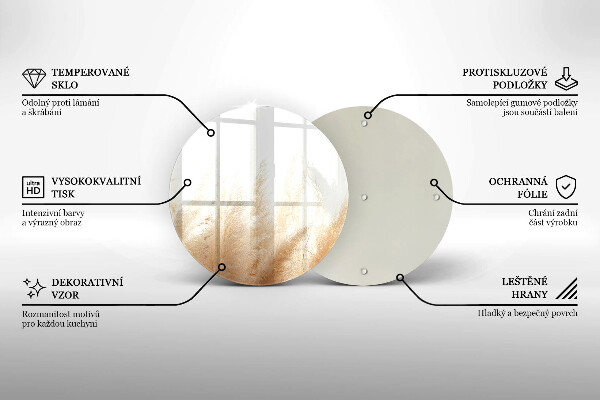 Deska kuchenna szklana Trawa pampasowa