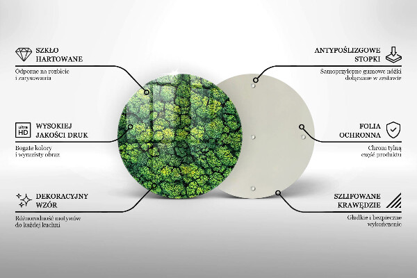 Deska kuchenna szklana Natura rośliny mech