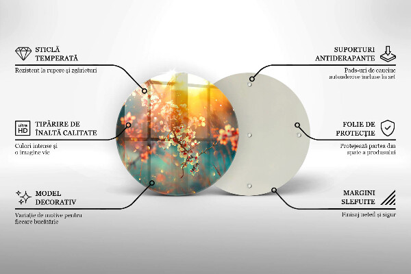 Deska kuchenna szklana Kwiaty jabłoni w słońcu