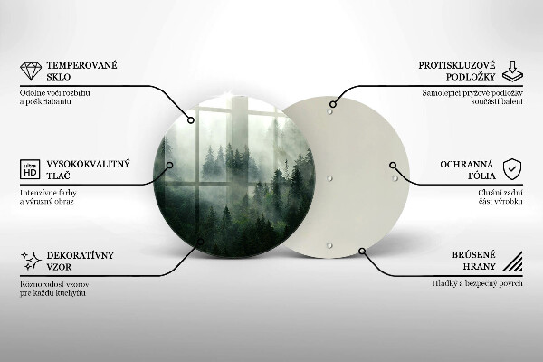 Deska kuchenna szklana Pejzaż zamglony las